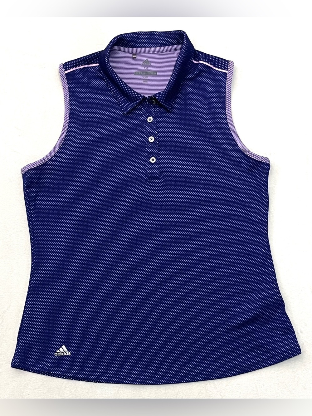 adidas Purple & Pink Sleeveless Golf Polo Collared Button Up Tank Top Women’s M